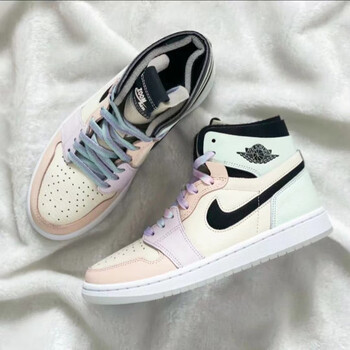 【现货速发】抖音同款莆田纯原高版本新款aj1复活节马卡龙高帮高品质