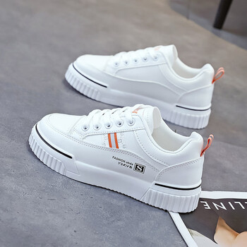 hjhqt小白鞋女2022春秋季网红平板薄款秋季运动板鞋学生小白鞋百搭