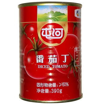 中粮屯河番茄丁 390g 多规格 番茄汁 西红柿块酱罐头 390克*6罐