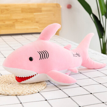 鲨鱼抱枕毛绒玩具可爱大号娃娃公仔床上抱着睡觉长条枕抱枕男生款玩偶