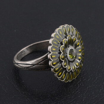 游戏黑暗之魂3戒指装备模型合金金属指环道具黑魂3周边装饰绿花戒指美