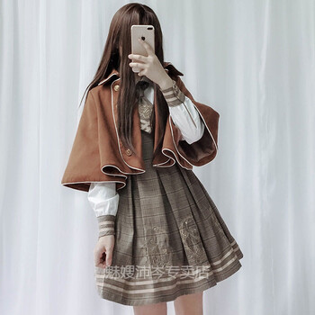 学院风女装套装英伦风四洛丽塔学院风外套斗篷女lolita裙英伦风萝莉塔