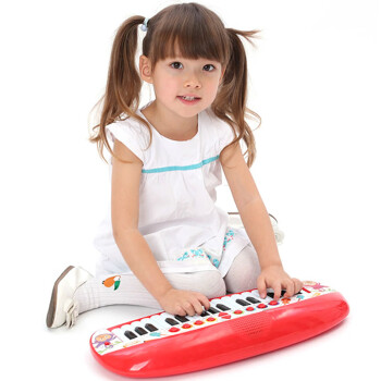 费雪(Fisher-Price)宝宝电子琴玩具 弹奏乐器早教儿童音乐启蒙婴幼儿猫琴女男孩红色GMFP007生日礼物礼品