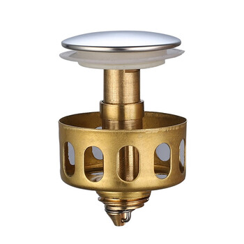 洗脸盆弹跳下水器配件台盆面盆不锈钢去水器塞盖洗手盆铜弹跳芯g款