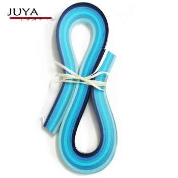 俊雅(JUYA)渐变色衍纸54厘米长36色120条5毫米等4个宽度可选6色/包创意手工纸条折星星纸 蓝色系 宽度 5mm