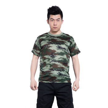 t恤短袖 夏季大中学生军训速干短袖迷彩服 网球迷彩t恤 新式武警t恤 m