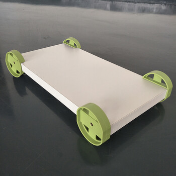 2018新品台式电脑主机托架简约现代主机托底座托盘滑轮木质机箱托