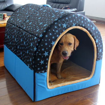 大型犬宠物狗窝 金毛萨摩大狗房子狗窝狗屋保暖宠物两用窝 圆弧房子