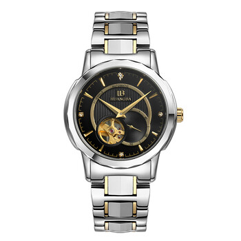 皇霸(huangba)男士手表经典陀飞轮机械男表简约全自动机械表腕表 hb3