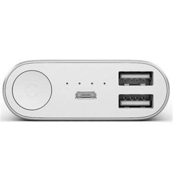 小米（MI）移动电源/充电宝 大容量16000mAh 双USB输出 品质电芯 通用简约型 银色标配+蓝色原装保护套