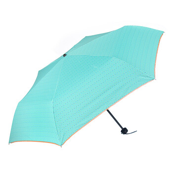 
                                        Adima点点款晴雨伞折叠清新三折防晒彩胶遮阳伞太阳伞 se101325-1a蓝绿色                
