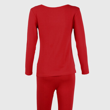 女士秋衣秋裤喜庆大红色莫代尔棉本命年打底套装 喜庆大红色 l