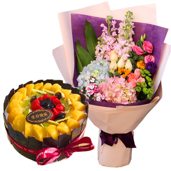 生日蛋糕鲜花组合速递同城配送套餐全国当日送达北京上海广州深圳合肥