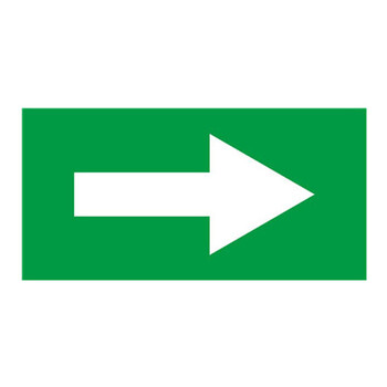 安赛瑞 15410 管道流向箭头标识(绿/白)10片装 25×50mm 箭头标贴