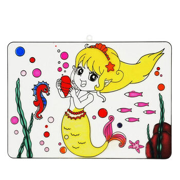 多多鹿 创意彩绘透光画双面可画 儿童diy手工玩具早教益智彩绘画 绚丽