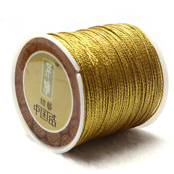 diy藏式配件金线银线佛教金刚结绳加金丝银丝七彩线佛珠手串 银线 15