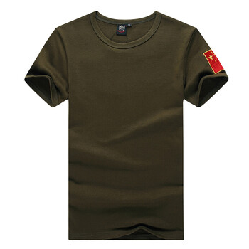 夏季刺绣特种兵t恤中国短袖男军装紧身军迷服部队军装t恤 军绿色 xxxl