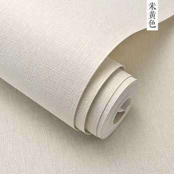知茗 素色麻布纹纯色无纺布客厅电视背景墙墙纸卧室简