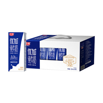 光明 优加纯牛奶250ml*12盒/礼盒装中华老字号 年货礼盒