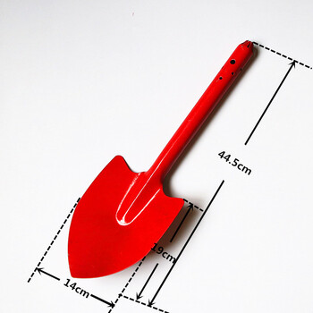 沙滩铲花铲小铲子小铁锹铁铲 户外养花种花钓鱼园艺园林工具 红色中号