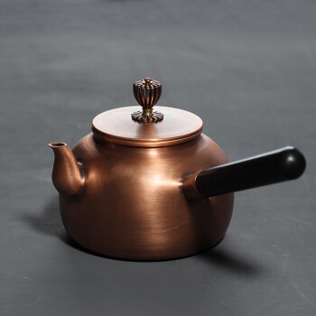 三界（SANJIE） 观山电茶炉煮茶壶红茶煮茶器紫铜壶烧水壶烧茶器煮茶炉黑茶 侧把铜壶