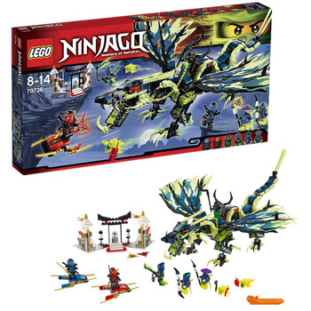 乐高儿童益智拼装积木玩具幻影忍者系列 摩罗大师的黑暗巨龙王70736