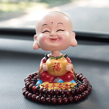小和尚车载摆件公仔 汽车装饰用品 车内饰品摆件 cls-201633 平平安安