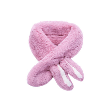 安塞尔斯 冬儿童围巾围脖男女童卡通兔子耳朵毛绒小孩围脖宝宝脖套