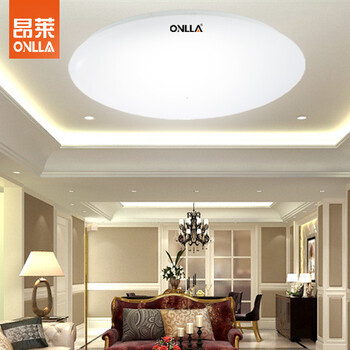 昂莱/ONLLA 过道吸顶灯具卧室阳台玄关吸顶灯 现代简约圆形负离子净化吸顶灯 30CM 18W白光