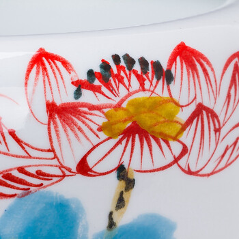 
                                        陶相惠 景德镇陶瓷鱼缸 手绘荷花金鱼缸 乌龟缸 睡莲缸 手绘荷花中号                