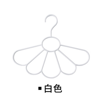 懒角落挂围巾的多功能衣架领带挂架腰皮带丝巾收纳架子圈圈62793 白色