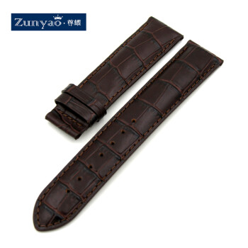 尊耀（zunyao）  适用天梭1853 力洛克T17|T41|PRC200|T063手表带 经济款 棕色 宽度A=19mmB=18mm不含表扣