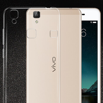 奔信vivov3手机壳/vivo v3ma全包透明硅胶防摔保护套 透明壳 钢化膜