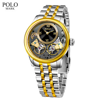 保罗马克(polomark)手表 机械表 男士镂空男表皮带全自动防水 c3940a