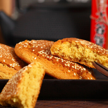 荣欣堂太谷饼老字号300g传统糕点点心牛皮纸装送礼山西特产老字号