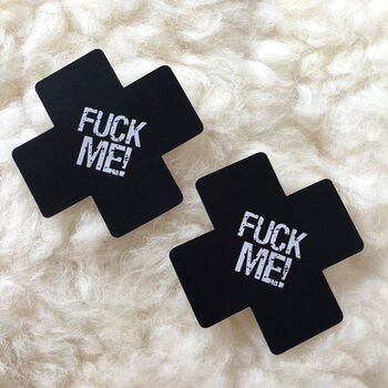 骚辣妹字母超薄超持久布条贴片乳贴胸贴比基尼仿凸点一次性 fuck黑