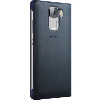 华为（HUAWEI）荣耀7 原装翻盖皮套 保护套（蓝色）
