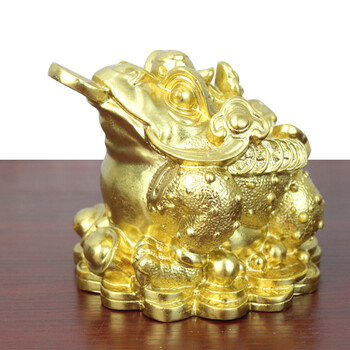 真全铜器纯铜元宝 小元宝金蟾 黄铜钱底座金蟾 工艺品 摆件 预售贴金