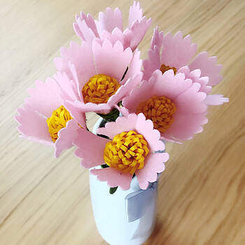 免裁剪布艺花盆栽花束 儿童不织布手工diy制作创意材料包sn3920 6支