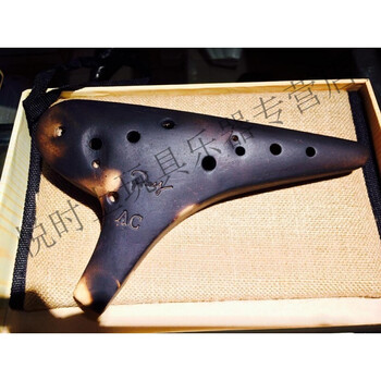 子雷陶笛12孔正品北京 12孔陶笛中音c调素烧工艺ac初学适用