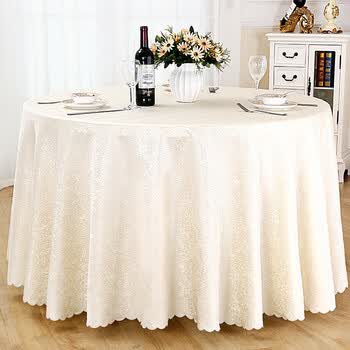 酒店桌布布艺餐厅台布饭店餐桌布欧式大圆桌桌布圆形家用台布批发圆形多种选项雅羡碎花米白圆1 6m 图片价格品牌报价 京东