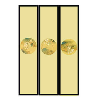 尊享定制胡桃木屏风 现代中式玄关客厅办公室摄影隔断 折叠屏风 S52 宽40CMX高180CMX6扇