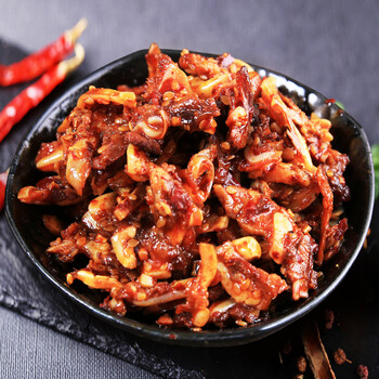 湖南特产平江香辣猪脆骨麻辣卤味休闲特产肉类零食下酒菜250g 其它 香