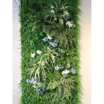 植物墙客厅装饰立体人供室内外绿植墙人造假绿色植物背景墙 军绿色