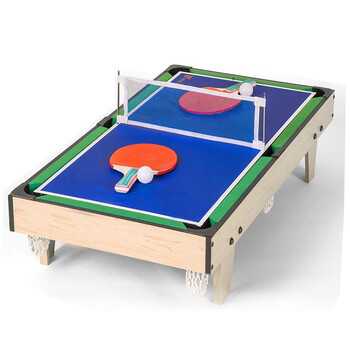 欧玛丽儿童台球桌 美式家用小型标准 花式木制迷你 多功能乒乓球桌