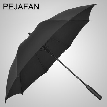 
                                                                                PEJAFAN高端雨伞男士超大商务伞双层加厚自动长柄伞双人大伞户外高尔夫伞超强防风防晒晴雨两用伞 130CM大号双层内黑                