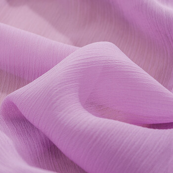 晶照红足米 75d顺纡绉 雪纺皱布料 褶雪纺 布料裙摆 汉服古装连衣裙