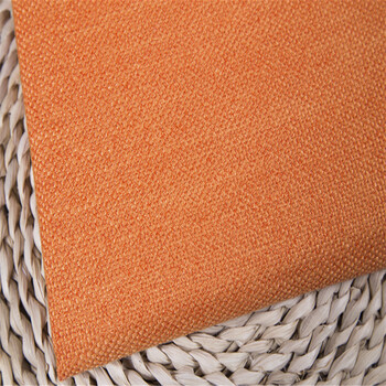 纯色加厚麻布麻料沙发布料面料亚麻粗棉麻手工包靠垫抱枕 橙色 003-16