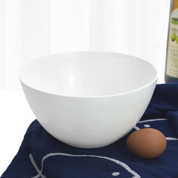 品聚德(purjade) 陶瓷纯白8英寸大碗平底澳式碗大汤碗骨瓷碗 纯白8寸