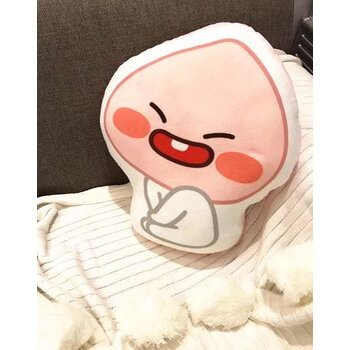 kakao friends毛绒玩具公仔ryan姜丹尼尔同款apeach屁桃抱枕靠垫